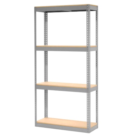 Global Industrial Record Storage Rack Without Boxes 42inW x 15inD x 84inH, Gray 130149